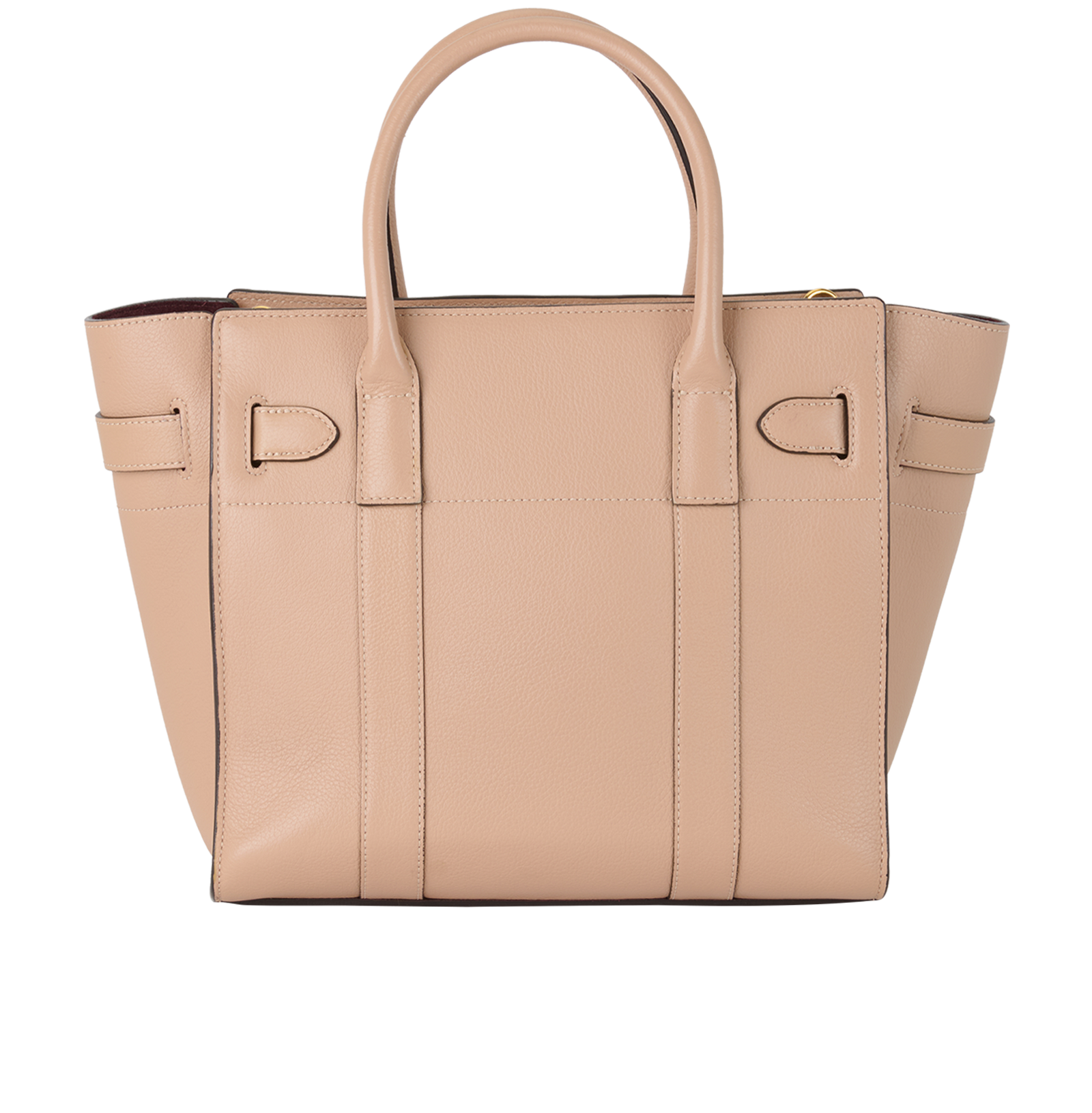 Small Zipped Bayswater, &pound;550, Handbags, Beige, Leather, Back view